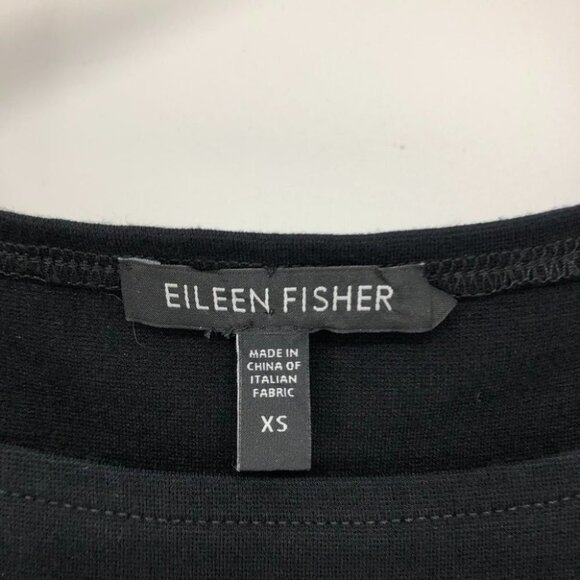 Eileen Fisher Perfect solid Little Black dress sleevless mid thigh length xs - Picture 3 of 15